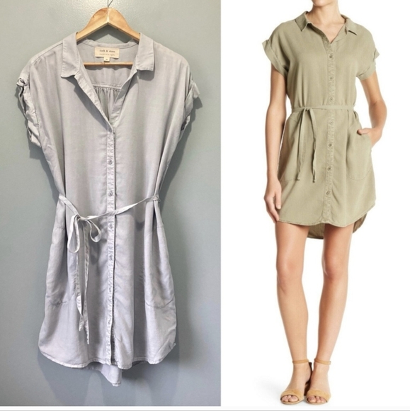 Cloth & Stone light grey shirt dress size M - Picture 1 of 12